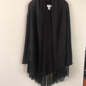 Bibelot Fringed Open Cardigan